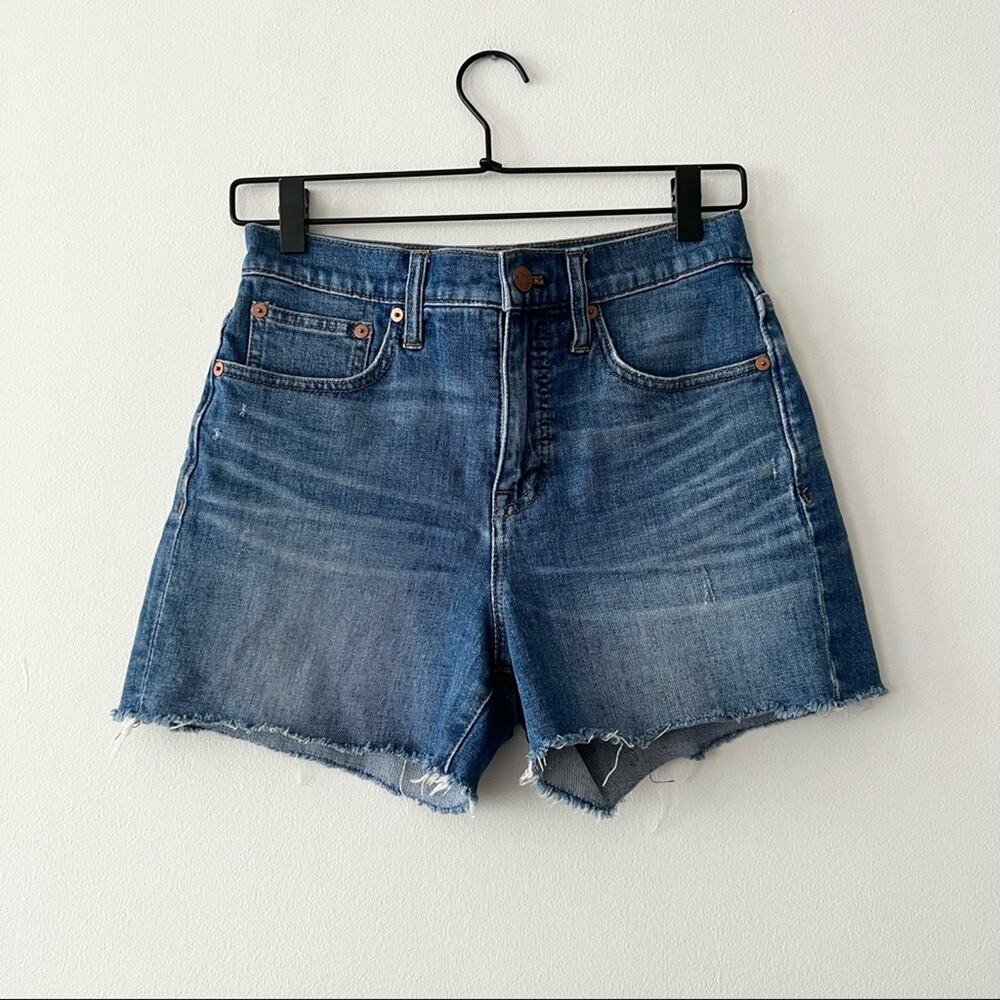 Madewell High-Rise Denim Shorts in Glenoaks Wash: Cutoff Edition